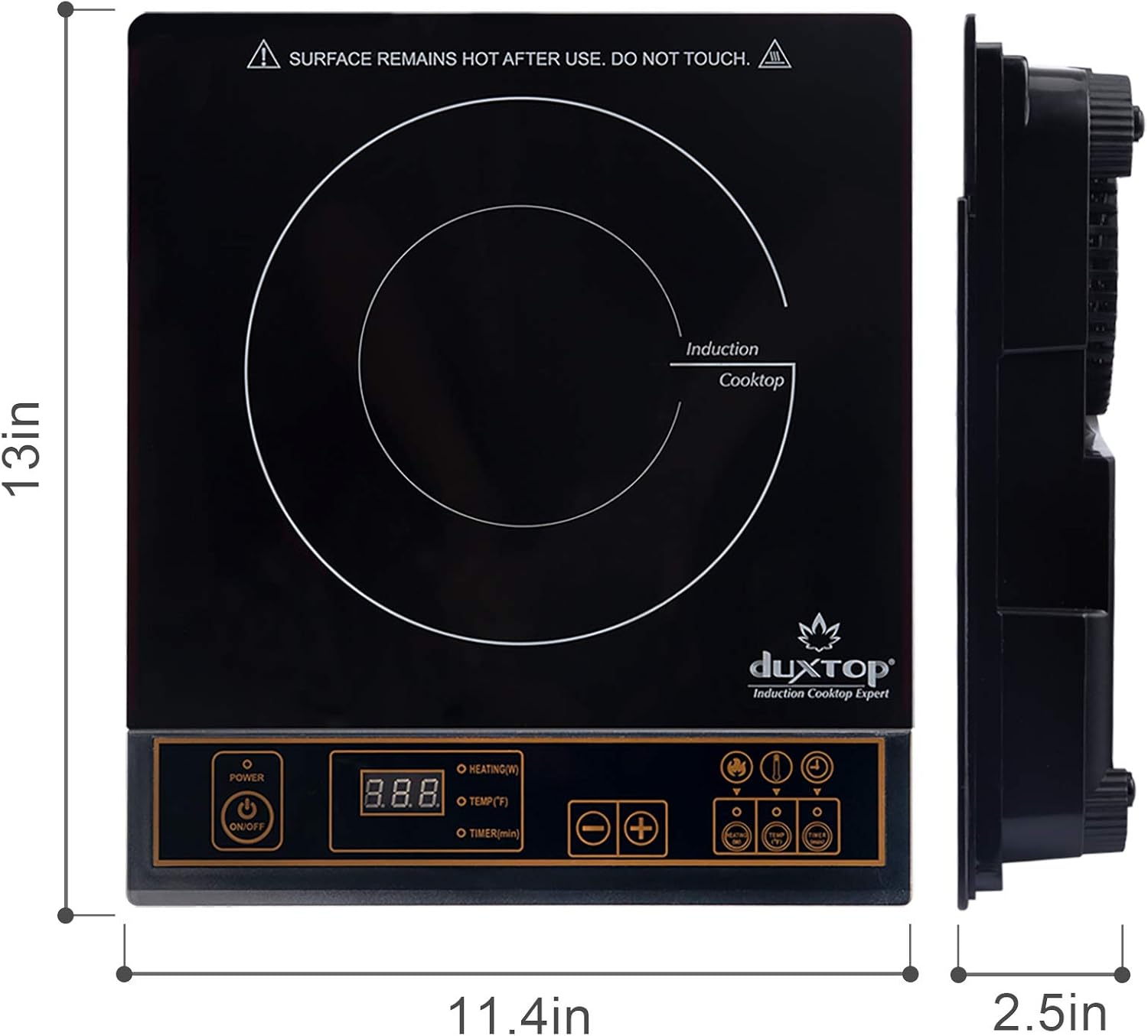 Duxtop 1800W Portable Induction Cooktop Countertop Burner, Gold 8100MC/BT-180G3 - Image 8